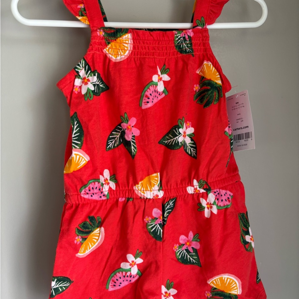 Carter's Red Floral Baby Romper
